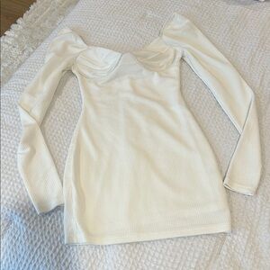 Elegant Off-Shoulder White Dress